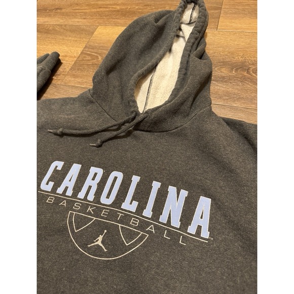 Y2K Jordan UNC Carolina Tarheels Hoodie Sweatshirt Gray Grey Blue Clean Size XL - Picture 1 of 7